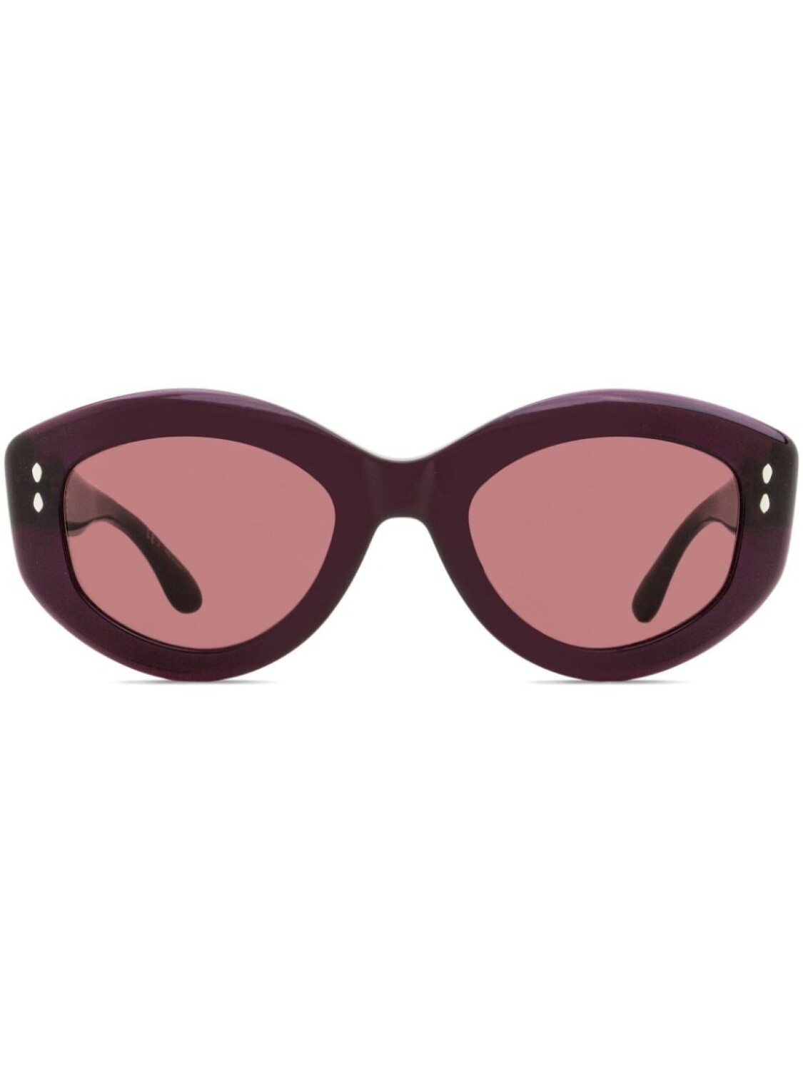 

Солнцезащитные очки Isabel Marant Eyewear в овальной оправе с принтом, красный