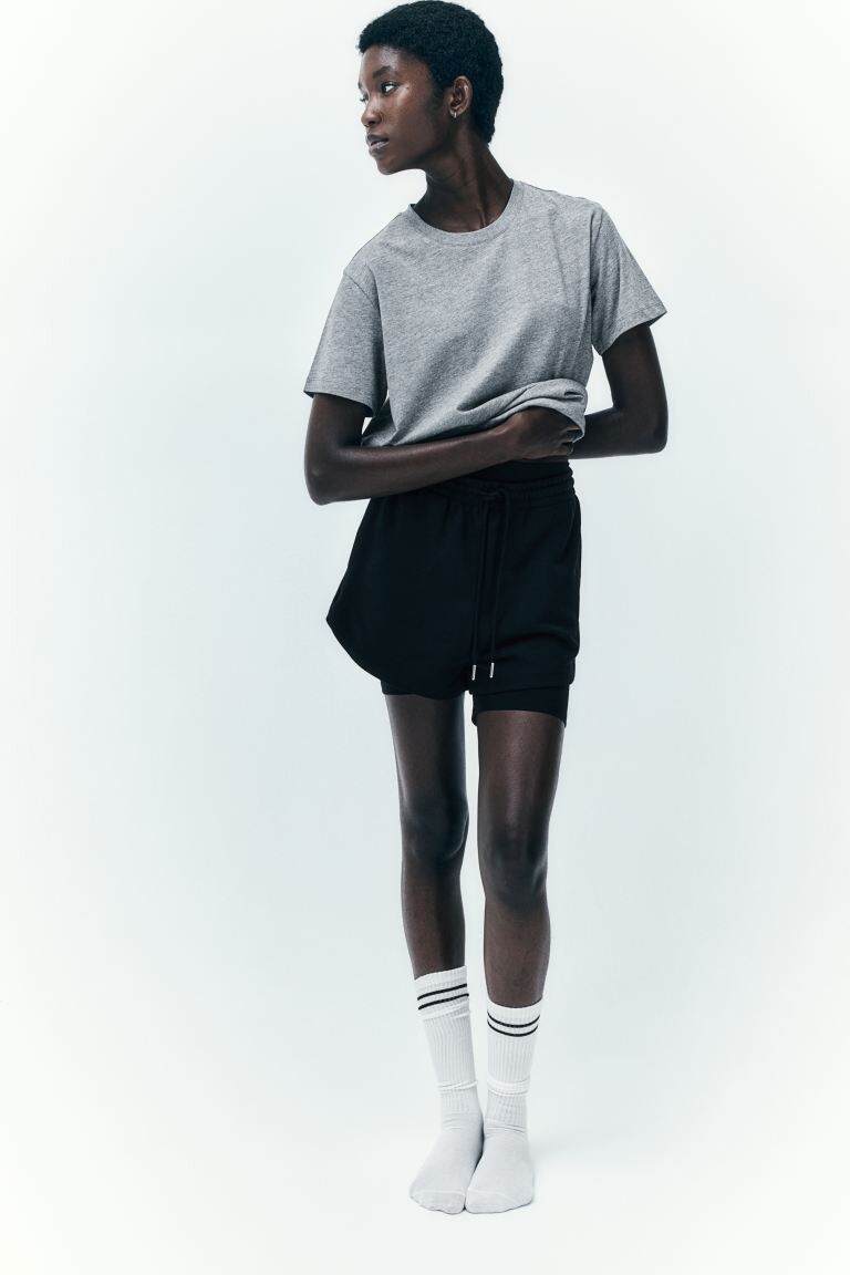 

Хлопковая футболка H&M, серый