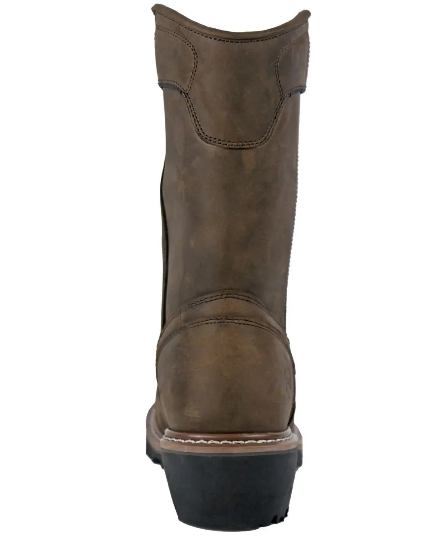 Мужские рабочие ботинки Buford Logger Pull On с композитным носком Hoss Boot Company, коричневый — фото 3
