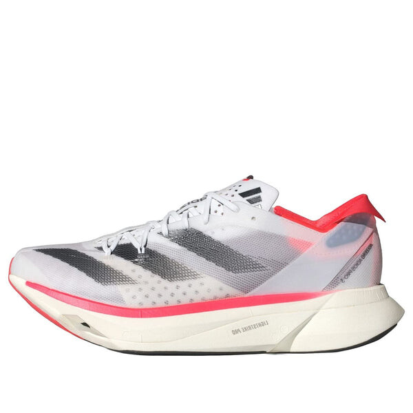 

Кроссовки adizero adios pro 3 'white black solar red' Adidas, белый