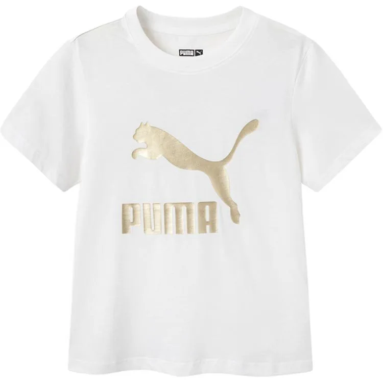 Футболка для детей с круглым вырезом PUMA, Raw White — фото 3