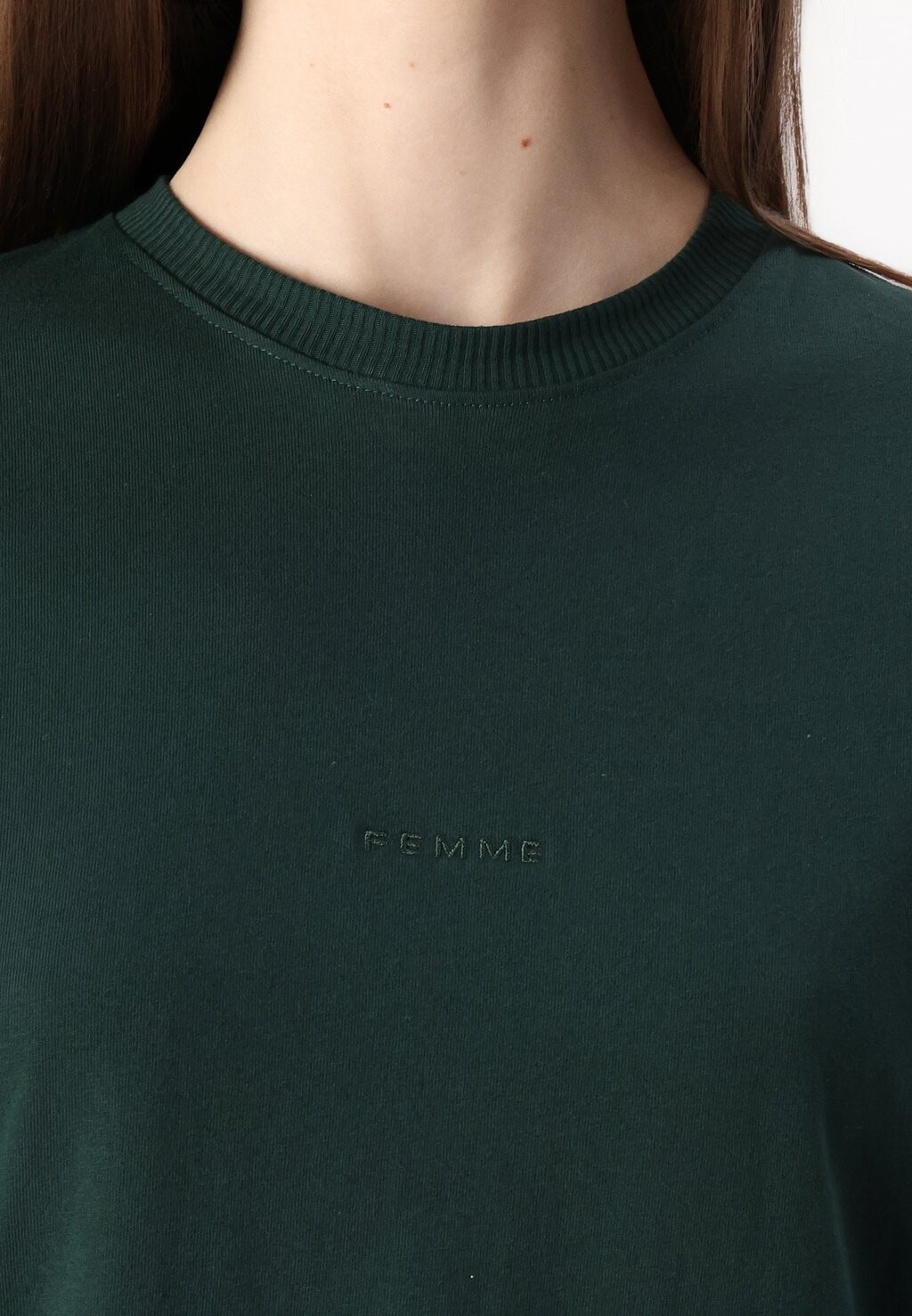 

Базовая футболка SLFLISA HANKIE O NECK TEE Selected Femme, темно-зеленый
