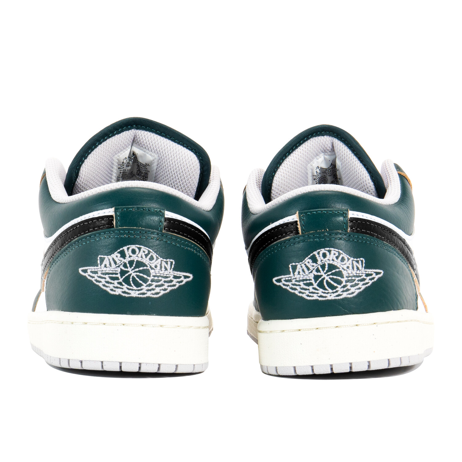 Кроссовки Air Jordan 1 Vintage Basketball Shoes Men Low-top White/Green/Black, белый — фото 4