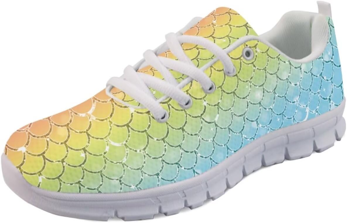 

Модные кроссовки низкие для бега для женщин и мужчин, теннисные, прогулочные, спортивные, фитнес-кроссовки, кроссовки для фестивалей Getelinseng, Art Fish Scale