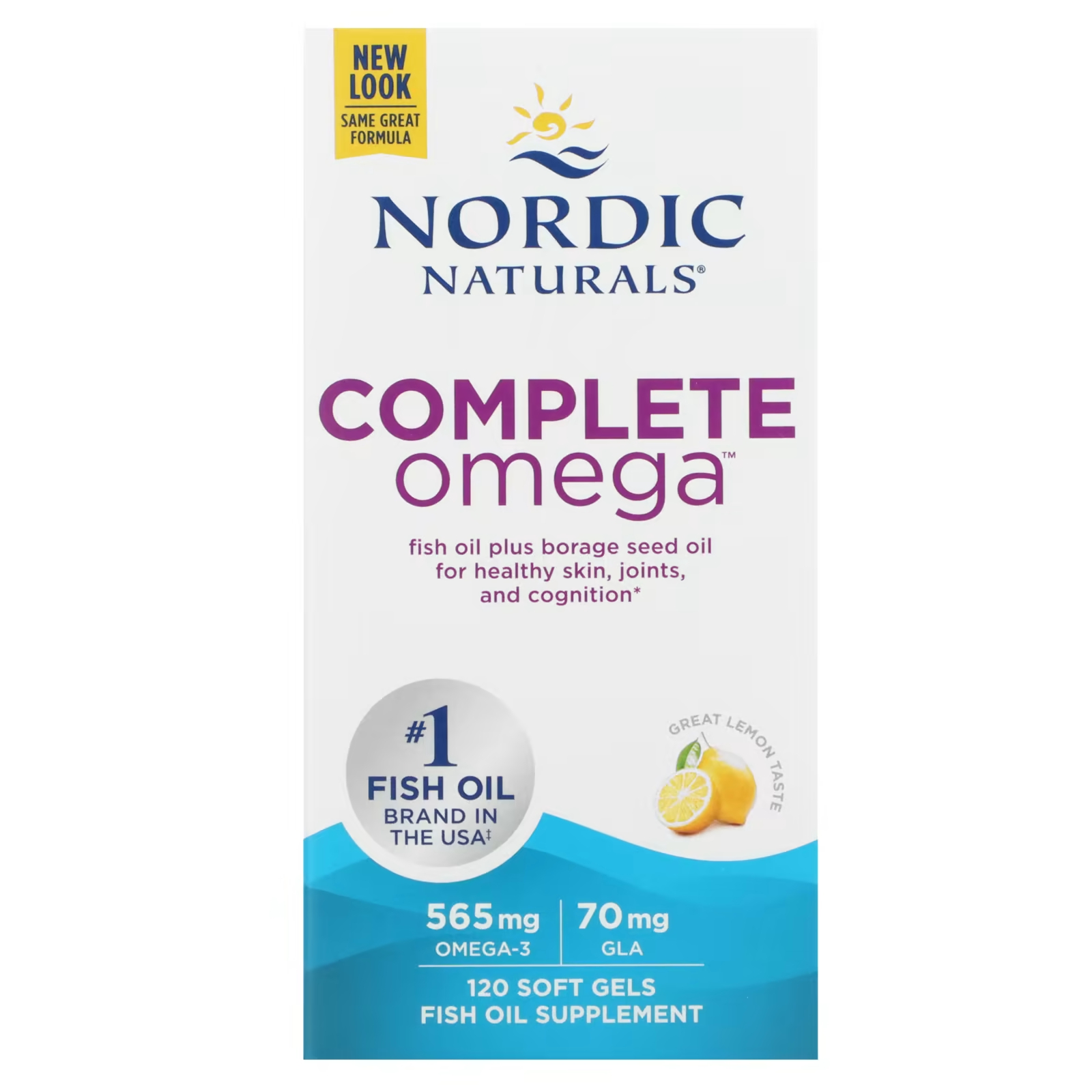 

Nordic Naturals Complete Omega Lemon 120 мягких гелей