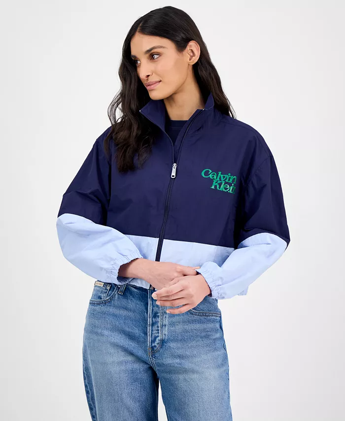 

Женская ветровка в стиле колорблок Calvin Klein Jeans, мультиколор