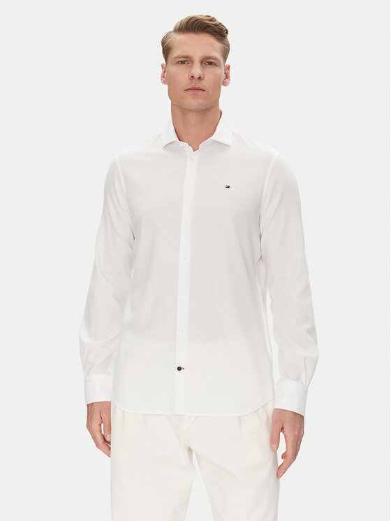 

Рубашка облегающего кроя MW0MW39282 Tommy Hilfiger, белый