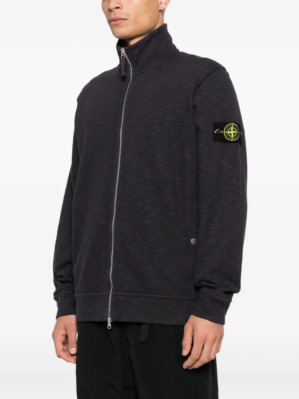 Толстовка на молнии Stone Island, черный — фото 3