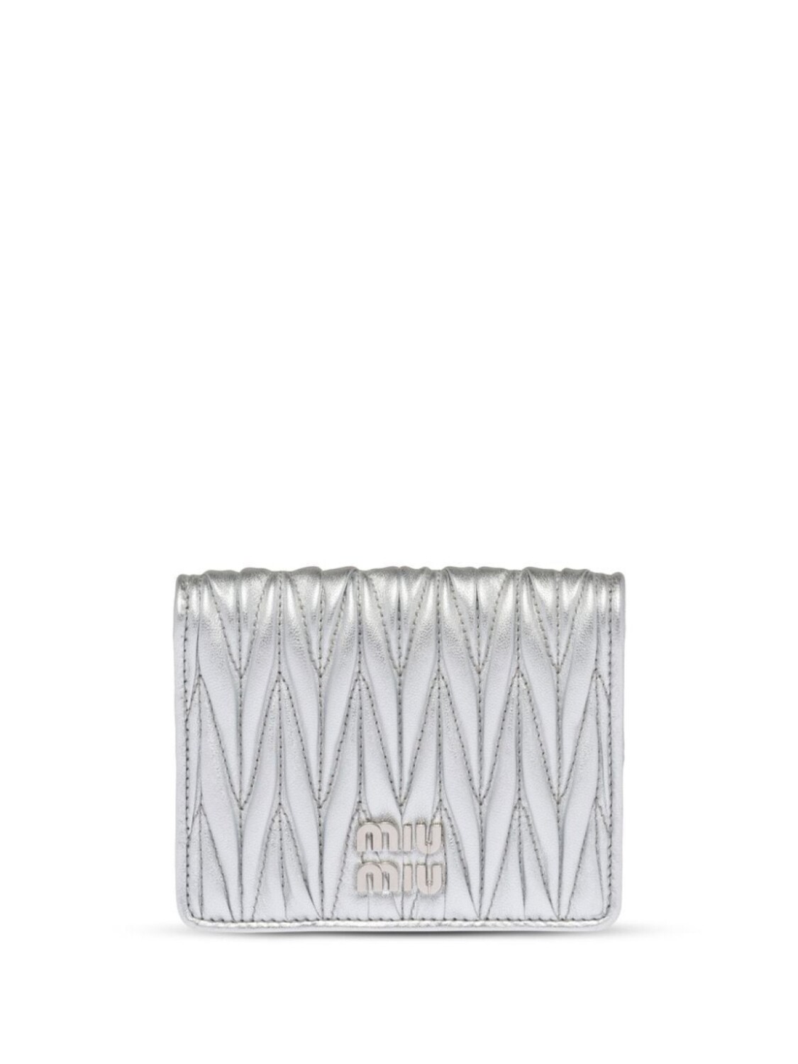 

Miu Miu стеганый кошелек, серебристый