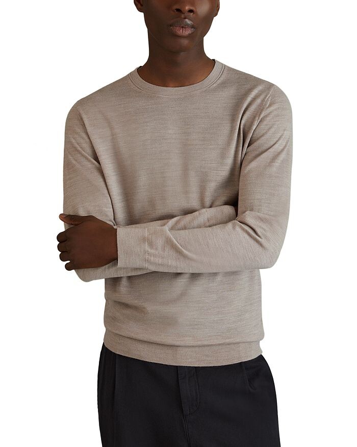 

REISS Wessex Свитер из мериносовой шерсти, коричневый/бежевый