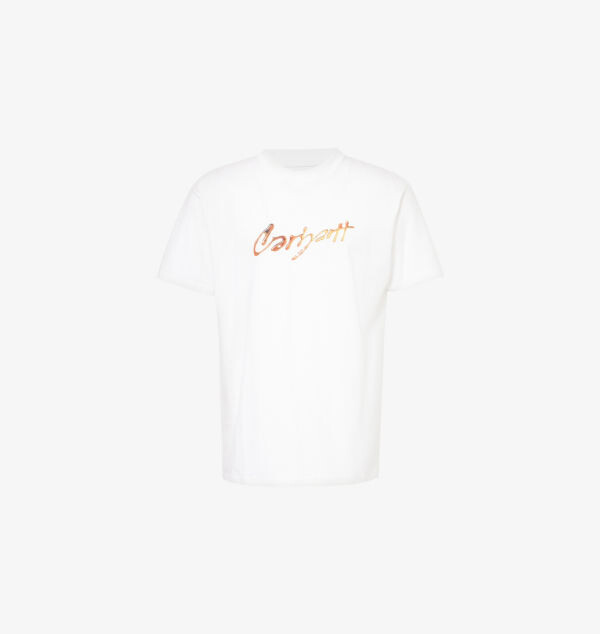 

Футболка из хлопкового джерси с круглым вырезом и надписью «Drip script» Carhartt Wip, белый