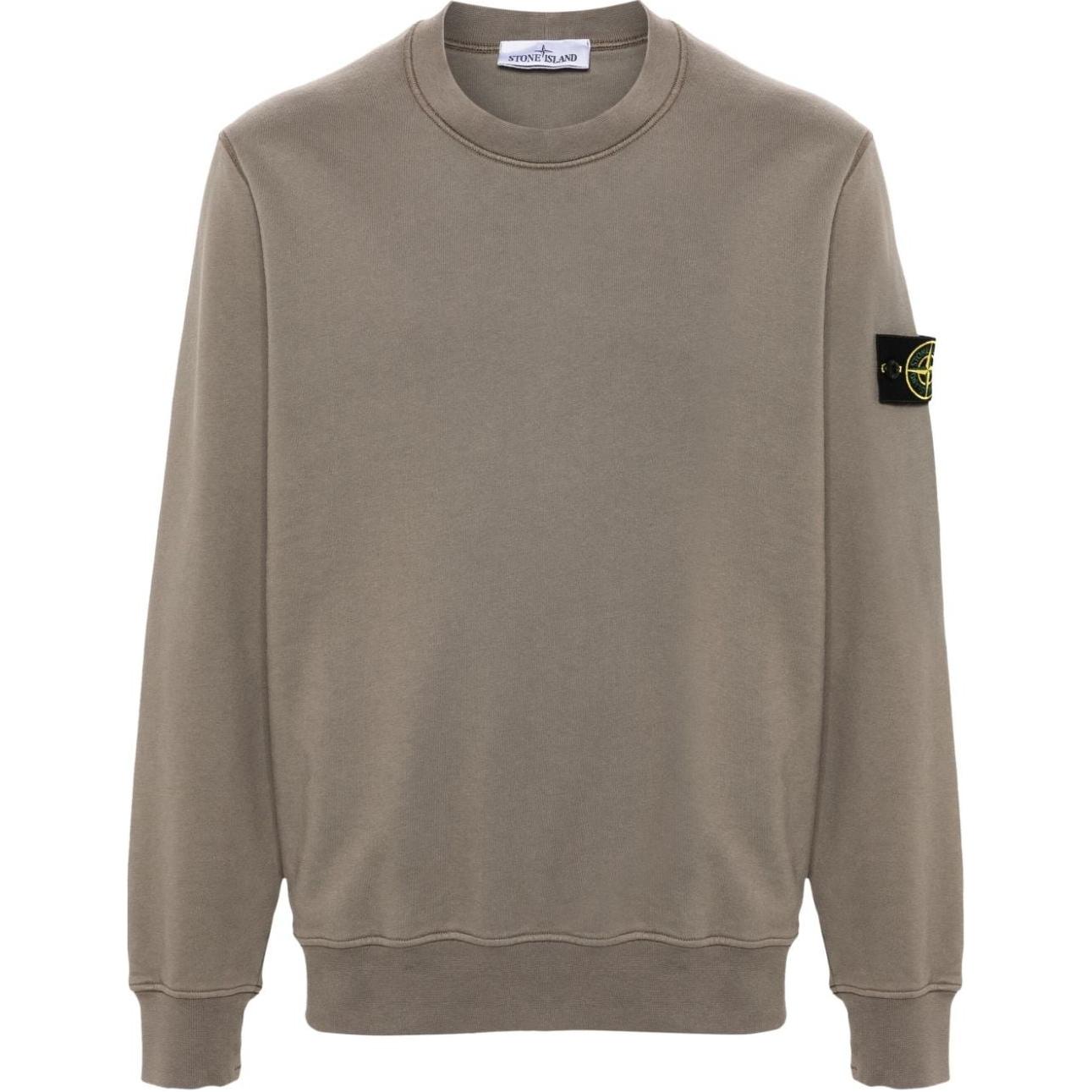 Свитшот с нашивкой-логотипом STONE ISLAND, Светлый умбра — фото 2