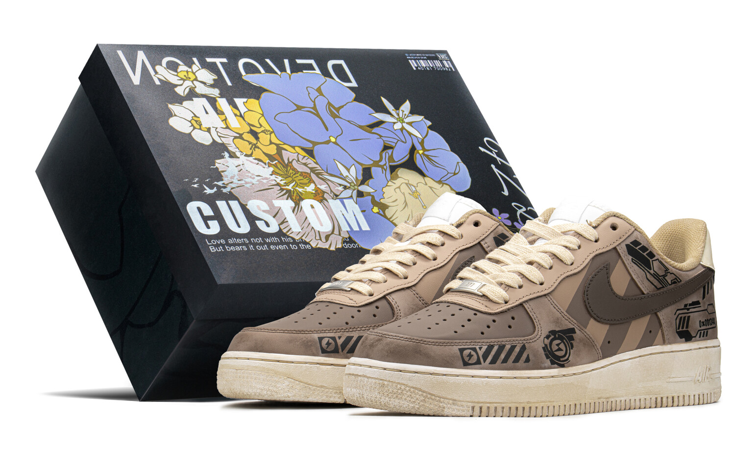 

Кроссовки Nike Air Force 1 Skateboard Shoes Men Low-Top Brown/Khaki