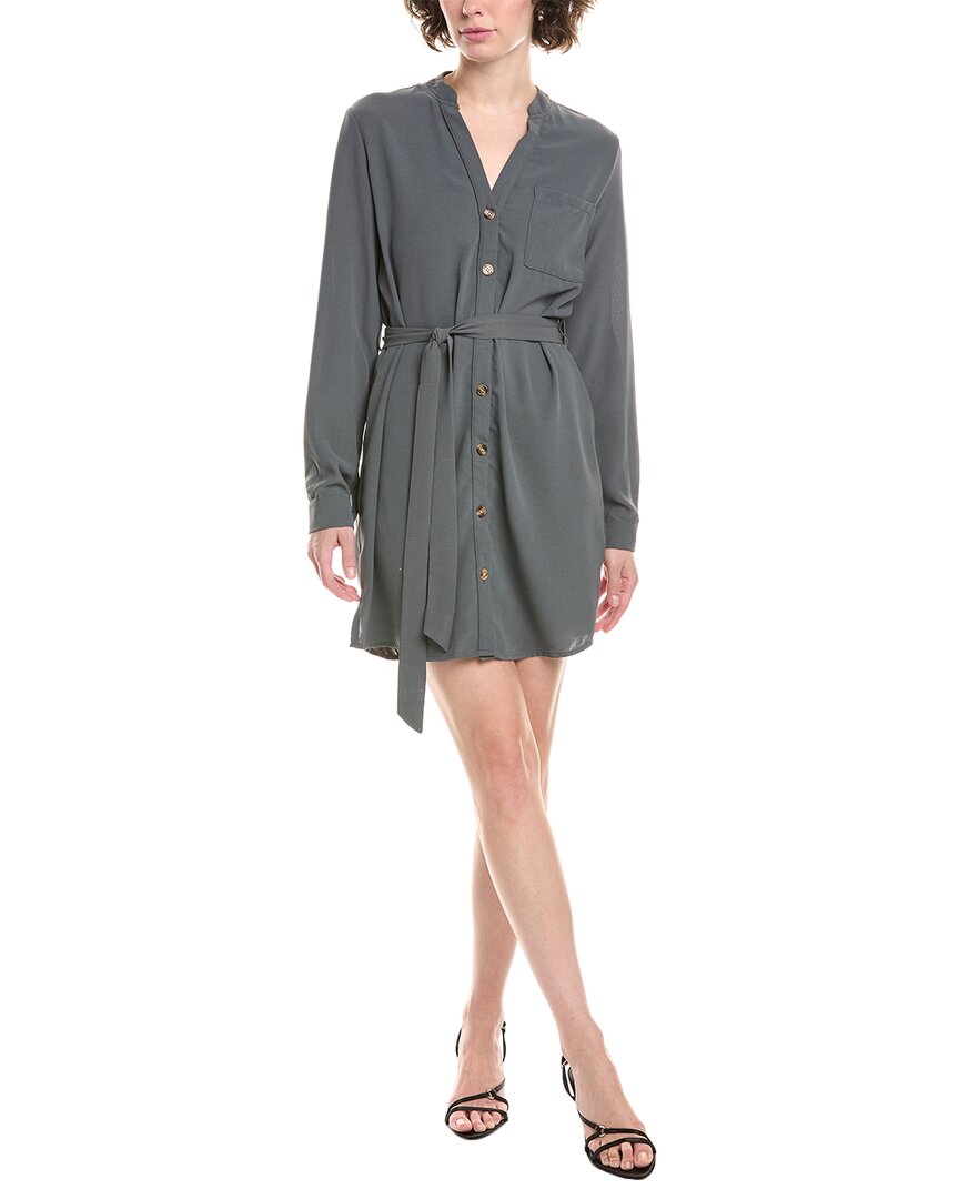 

Maison Maar Tie Waist Shirtdress, серый