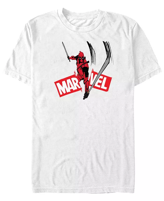 

Мужская футболка с коротким рукавом Marvel Deadpool Slash Fifth Sun, белый