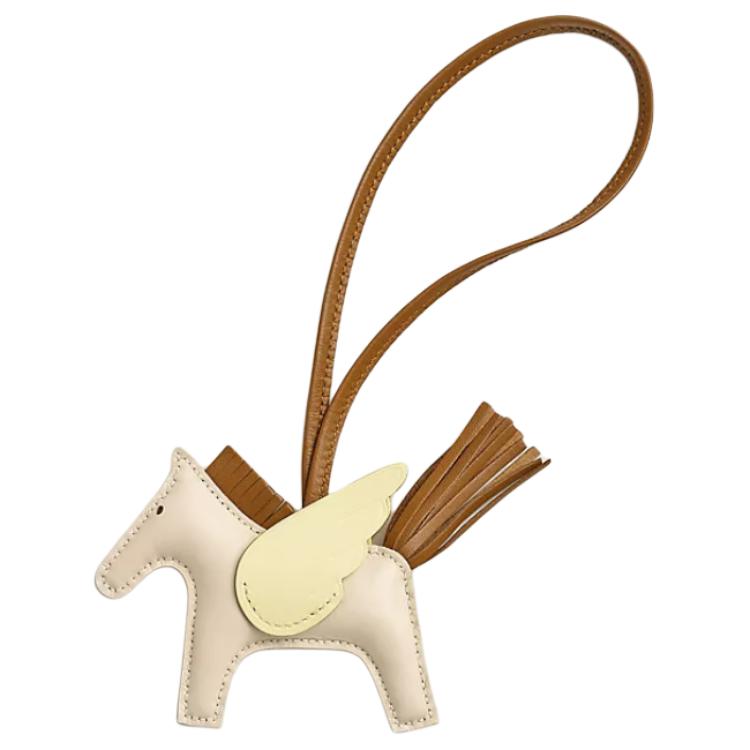 

HERMES Кожаный кулон унисекс белый, White