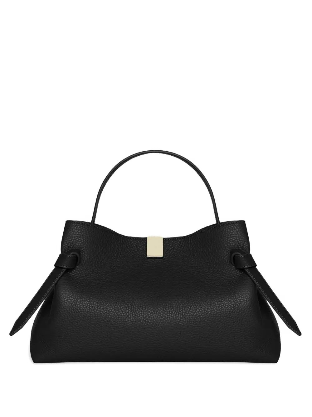 

Сумка гедза с тисненым логотипом и верхней ручкой Yuzefi, черный