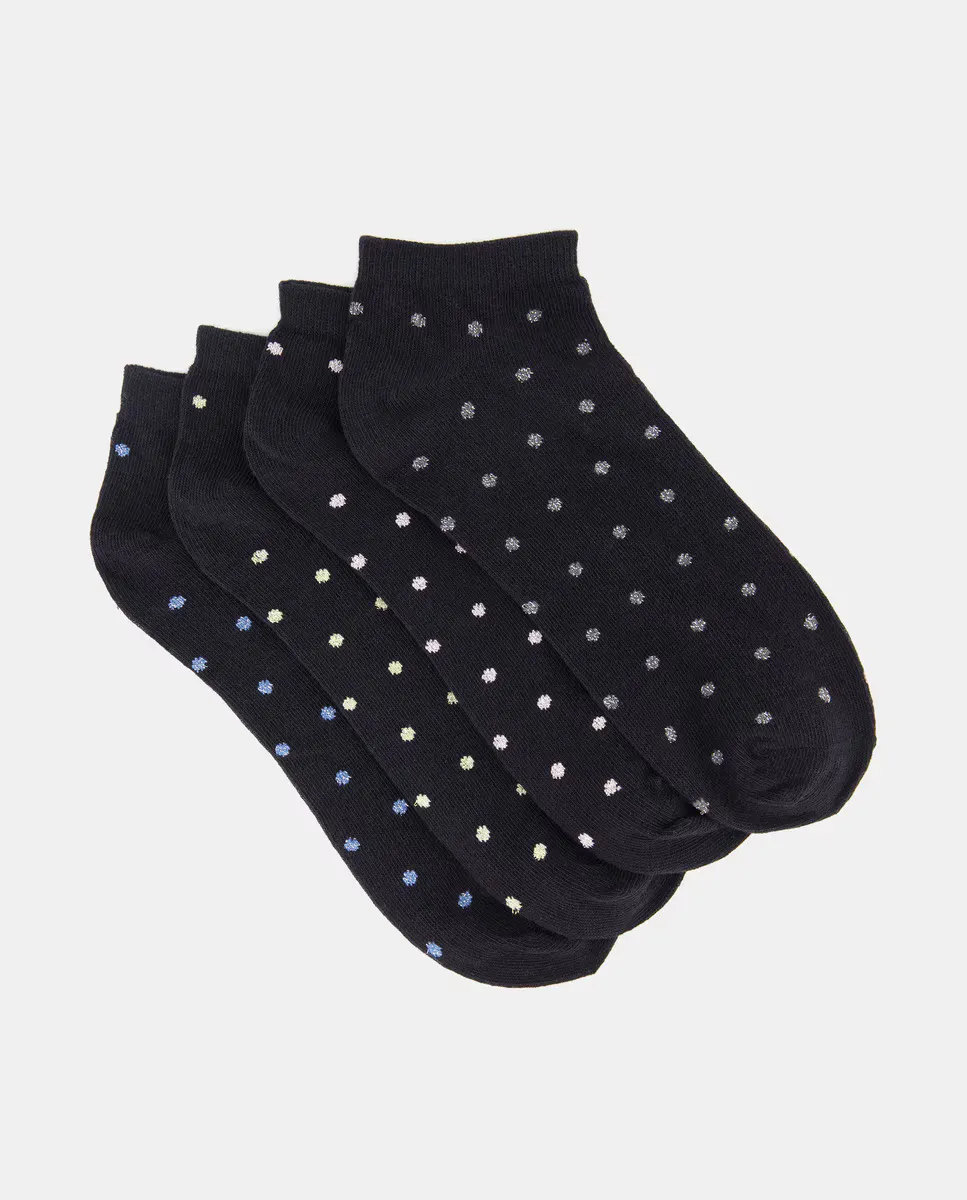 

Набор из четырех однотонных женских носков Easy Wear, чёрный