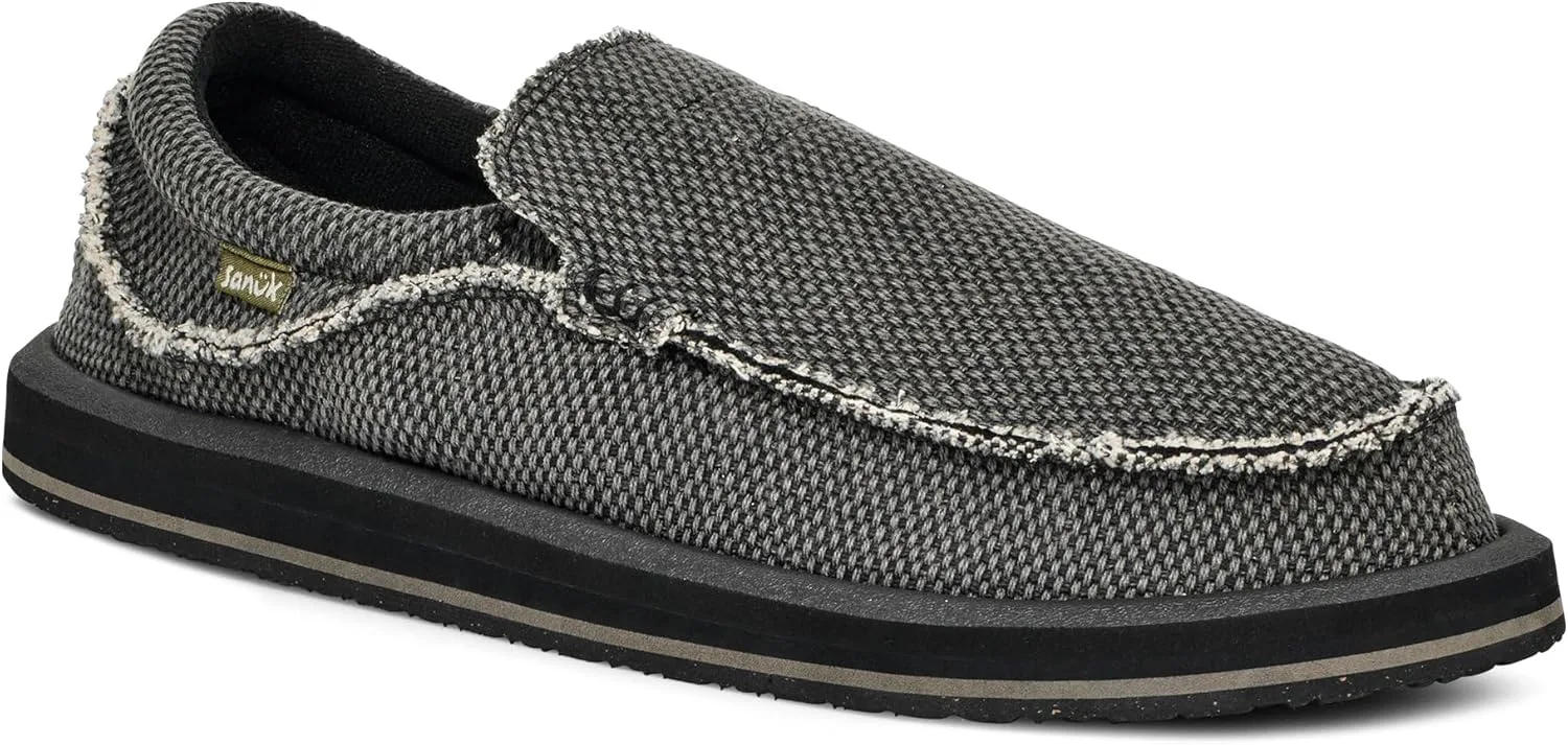 

Мужские лоферы Sanuk Chiba | Мужская обувь | Легко надеваемые мужские туфли | Мужские лоферы без шнурков | Стелька с комфортной пеной, черный