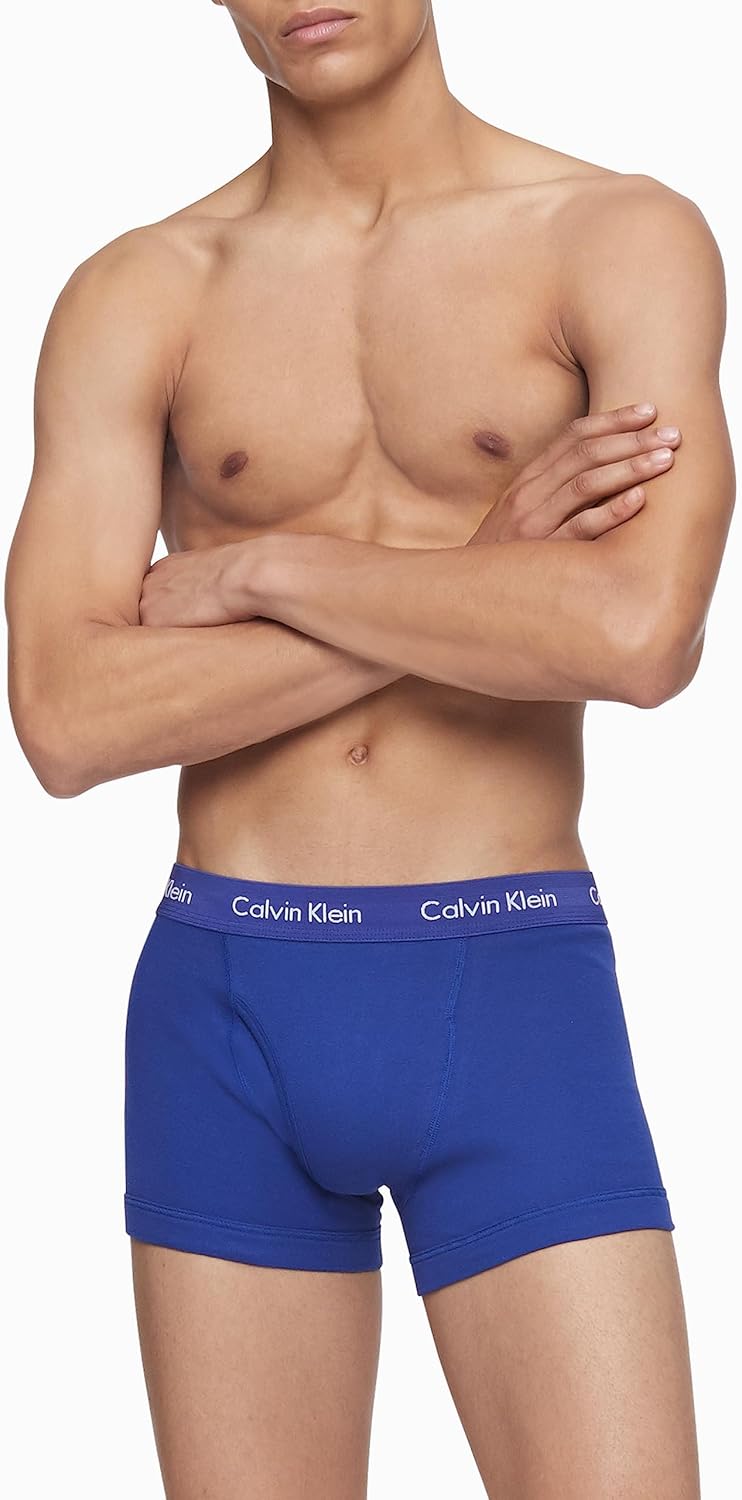Мужские боксеры Calvin Klein Cotton Classics, 5 пар, 2 Mazarine Blue, 1 Periwinkle, 1 Dark Knight, 1 Evening Blue — фото 2