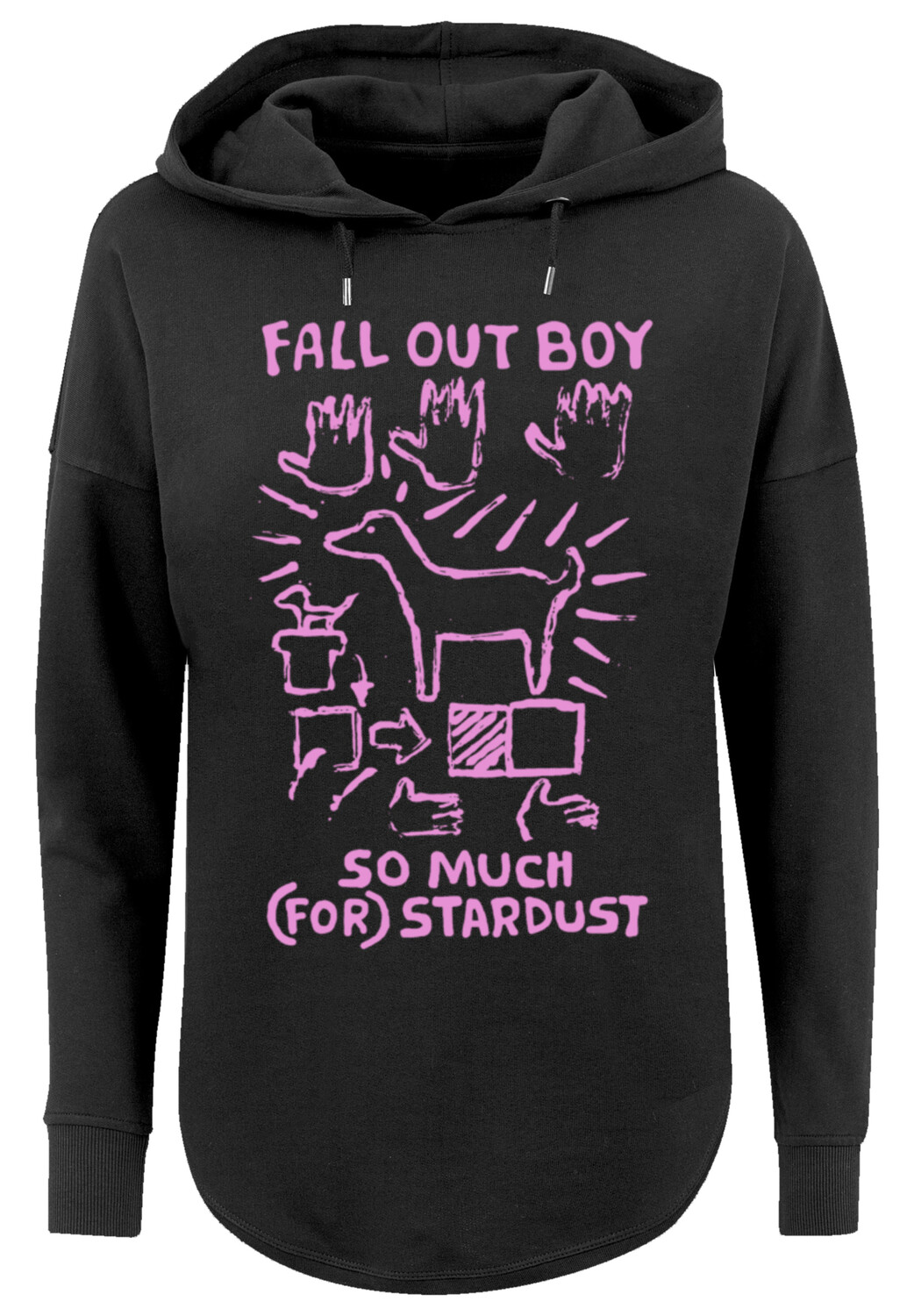 

Свитер F4NT4STIC Oversized Hoodie Fall Out Boy Pink Dog So Much Stardust, черный