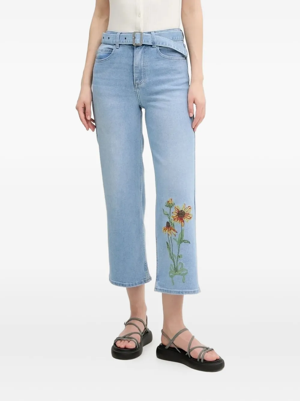 

Вышитые джинсы Desigual, синий