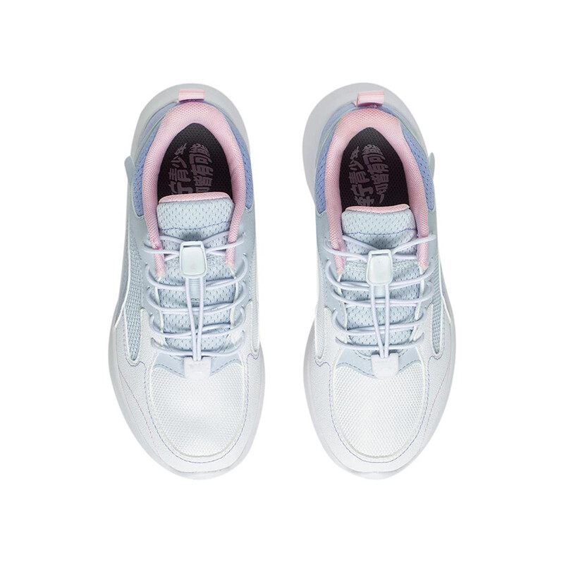 Кроссовки LINING YOUNG Sports Life Collection Kids Lifestyle Shoes GS Low-top Standard White/prin Blue/river Blue, синий — фото 4