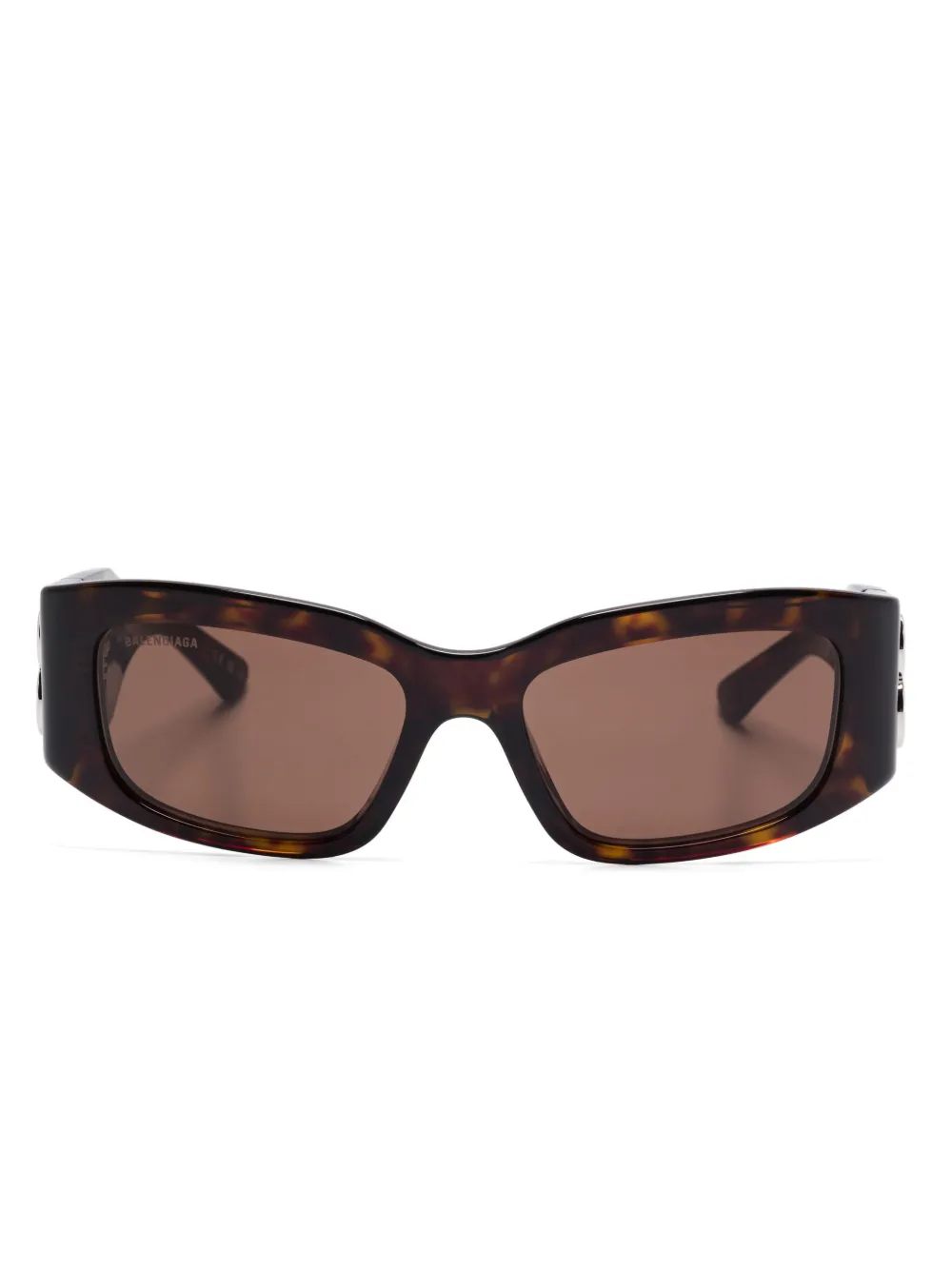 

Солнцезащитные очки в прямоугольной оправе Balenciaga Eyewear, коричневый