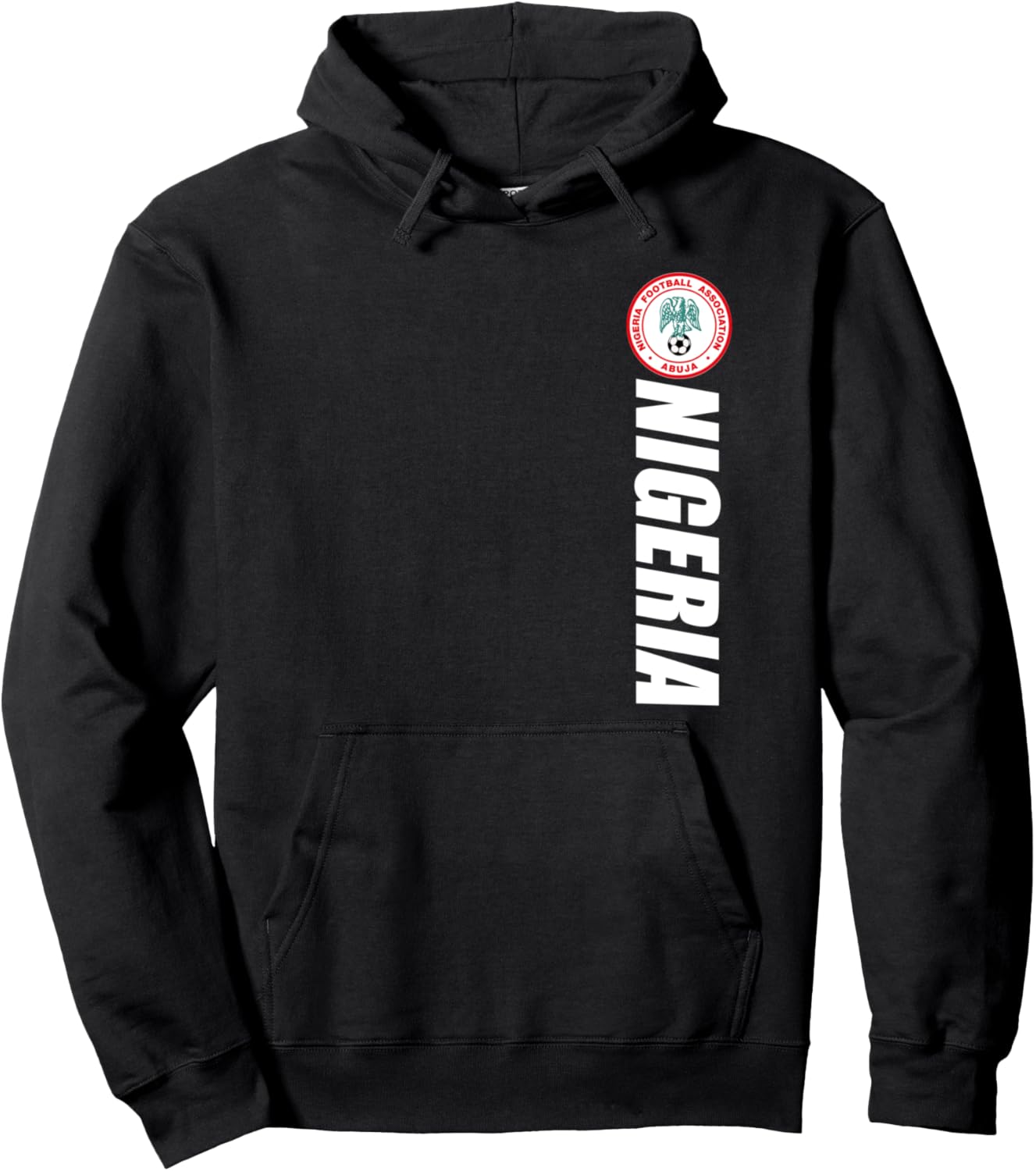 

Футбольный сувенир Нигерии Naija Roots Gifts, худи Proud Nigerian, черный Super Abju Apparel