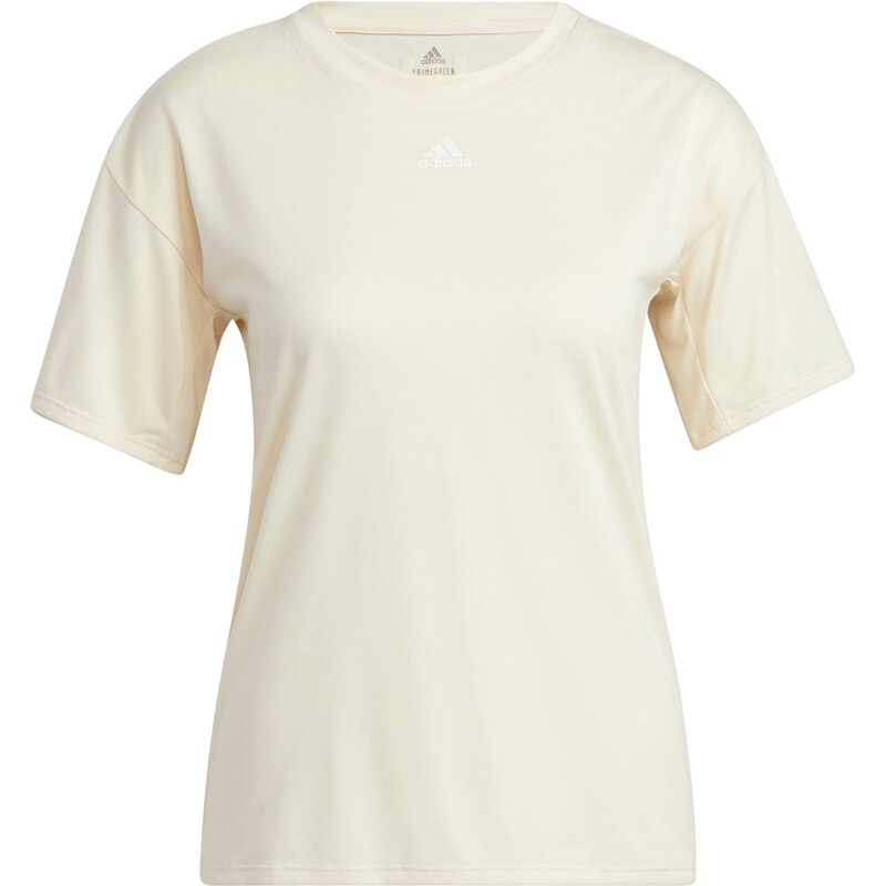 

Тренировочная футболка Aeroready с тремя полосками Adidas, бежевый