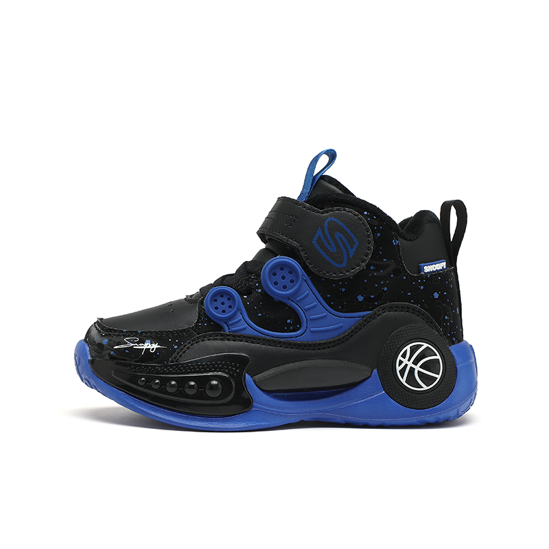 

SNOOPY Детские баскетбольные кроссовки с амортизацией Rebound High-Top, цвет черный, синий