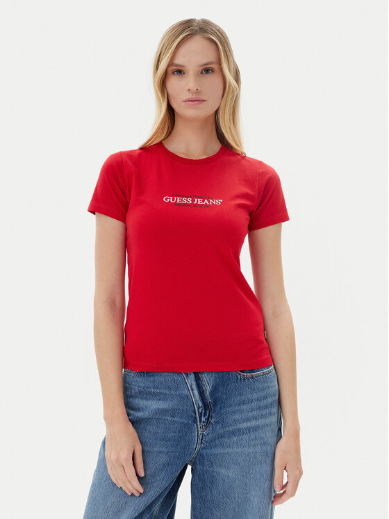

Футболка обычного кроя W5RI4 2K8HM0 Guess Jeans, красный