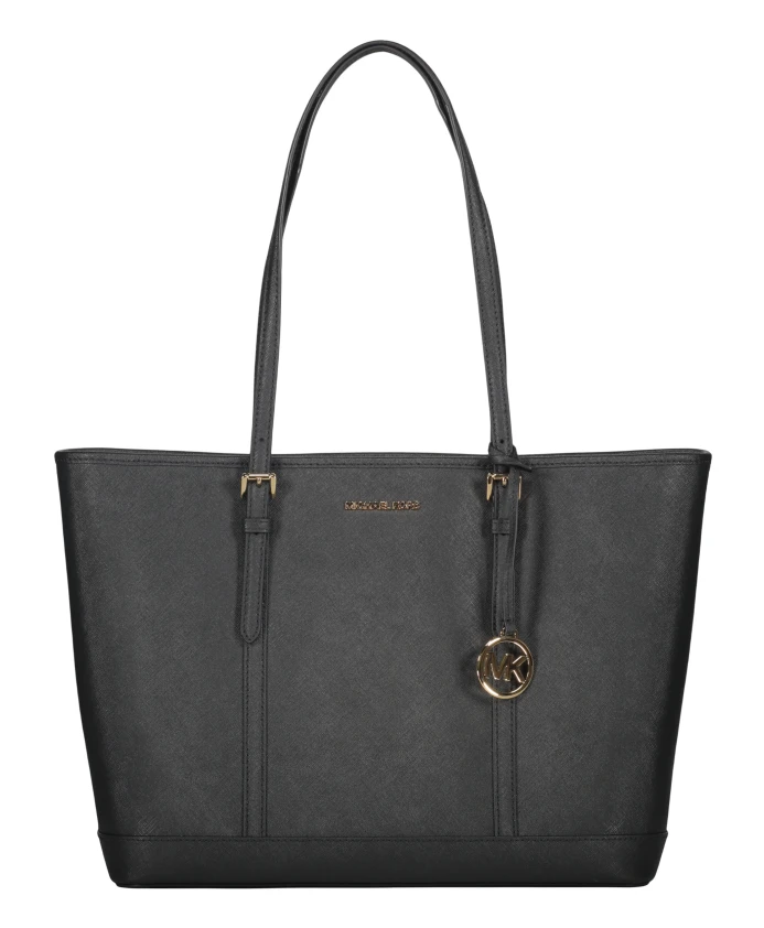 

Стильная кожаная сумка-тоут Michael Kors, черный