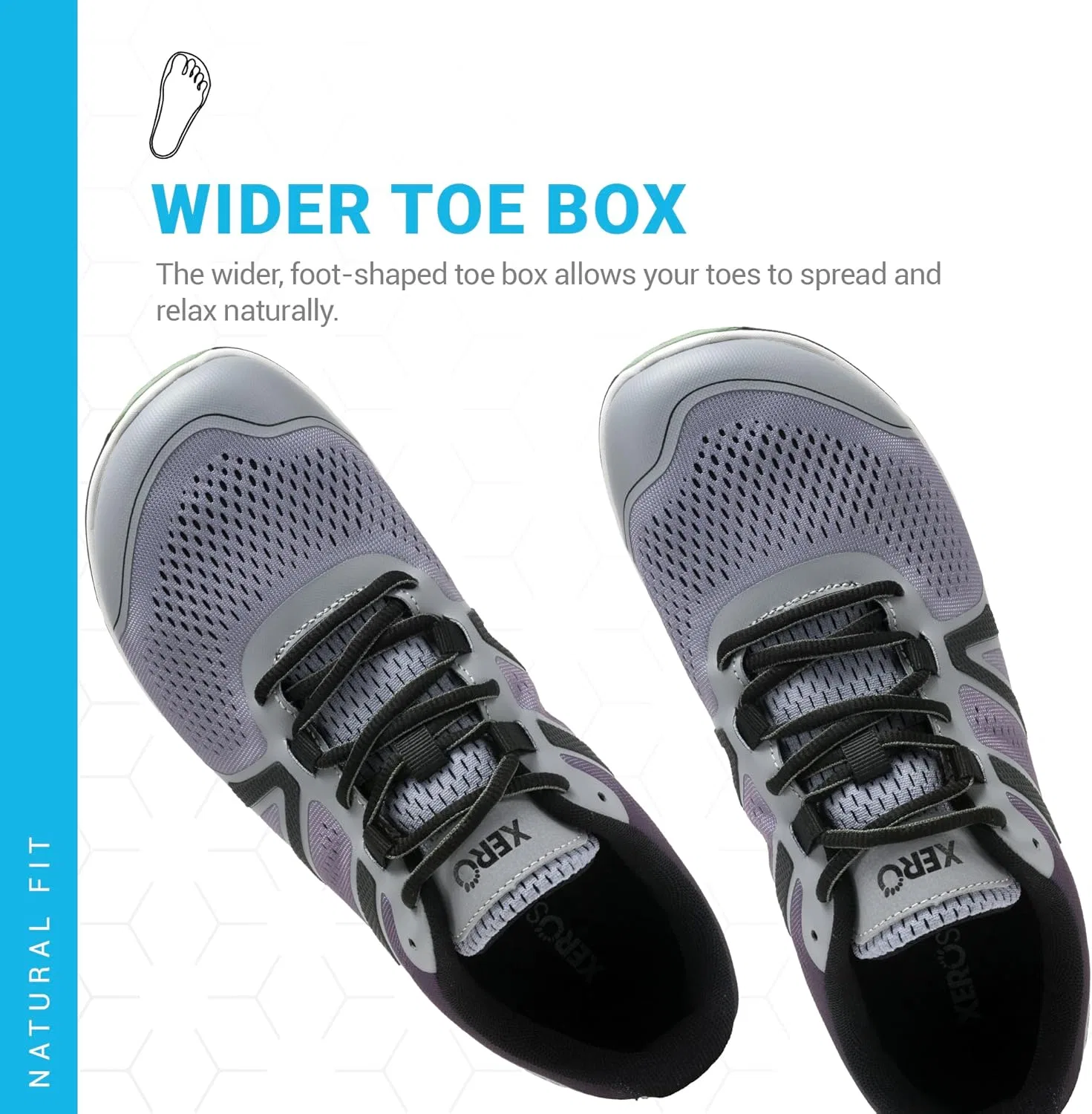 Мужские беговые кроссовки Xero Shoes HFS II - обувь без каблука, легкие кроссовки, создающие ощущение ходьбы босиком, Asphalt Alloy — фото 2