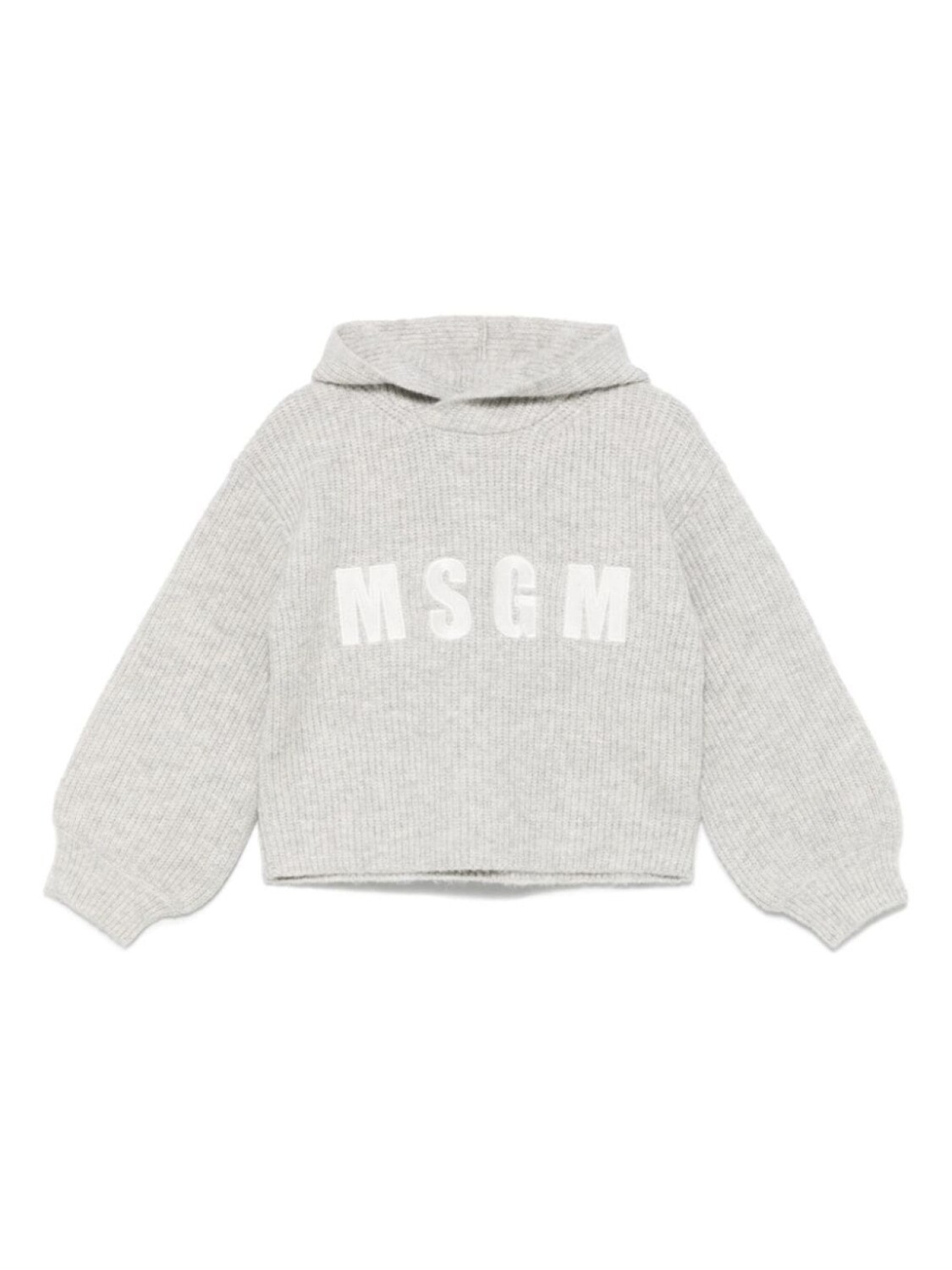 

Вязаное худи MSGM Kids, серый