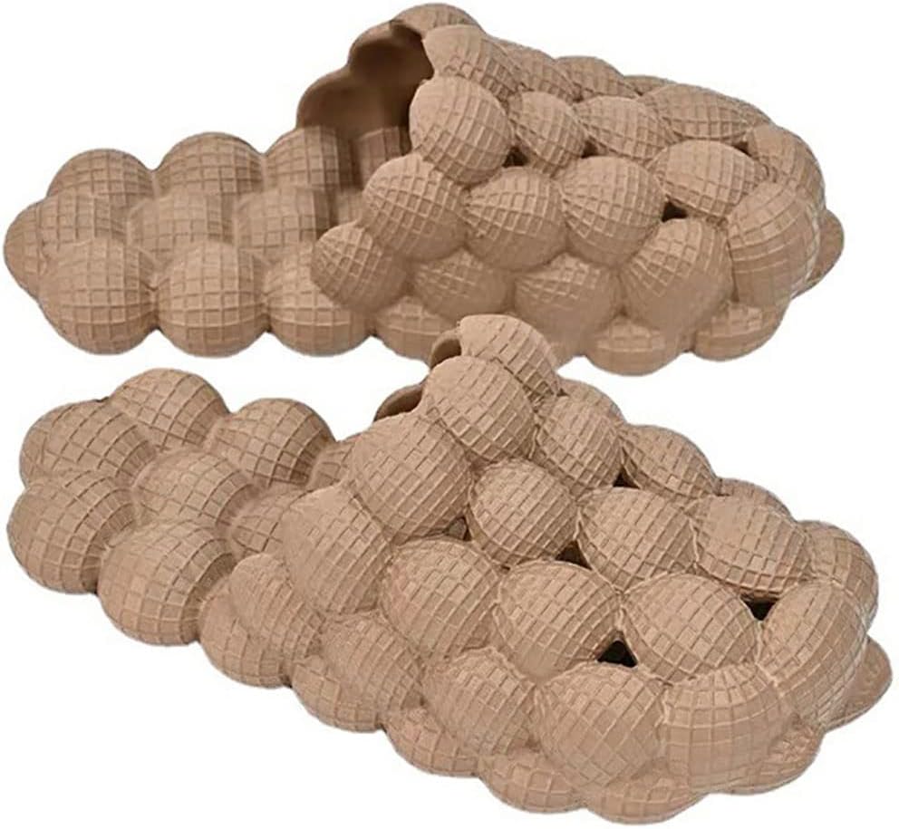 

Тапочки Tkieio Lychee унисекс, босоножки Lychee, массажные сандалии для снятия стресса, тапочки для ванной и пляжа, шлепанцы EVA, коричневый