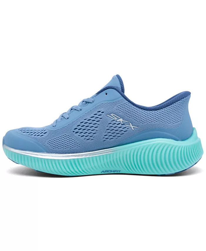 Женские слипоны Arch Fit Go Run Anywhere: беговые кроссовки от Finish Line Skechers, синий — фото 2