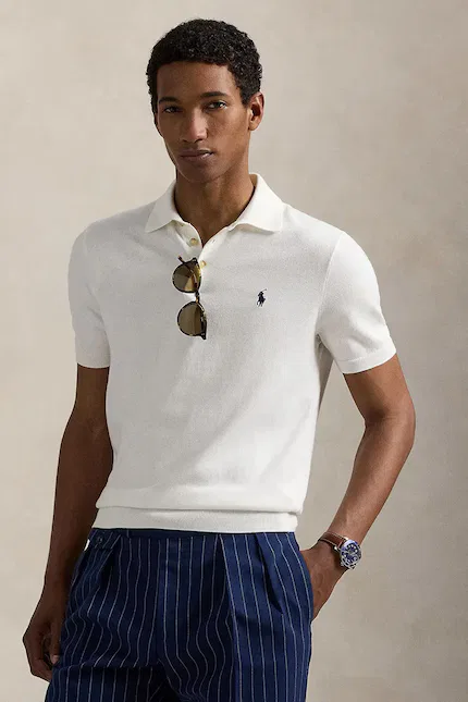 Свитер с коротким рукавом Polo Ralph Lauren, белый
