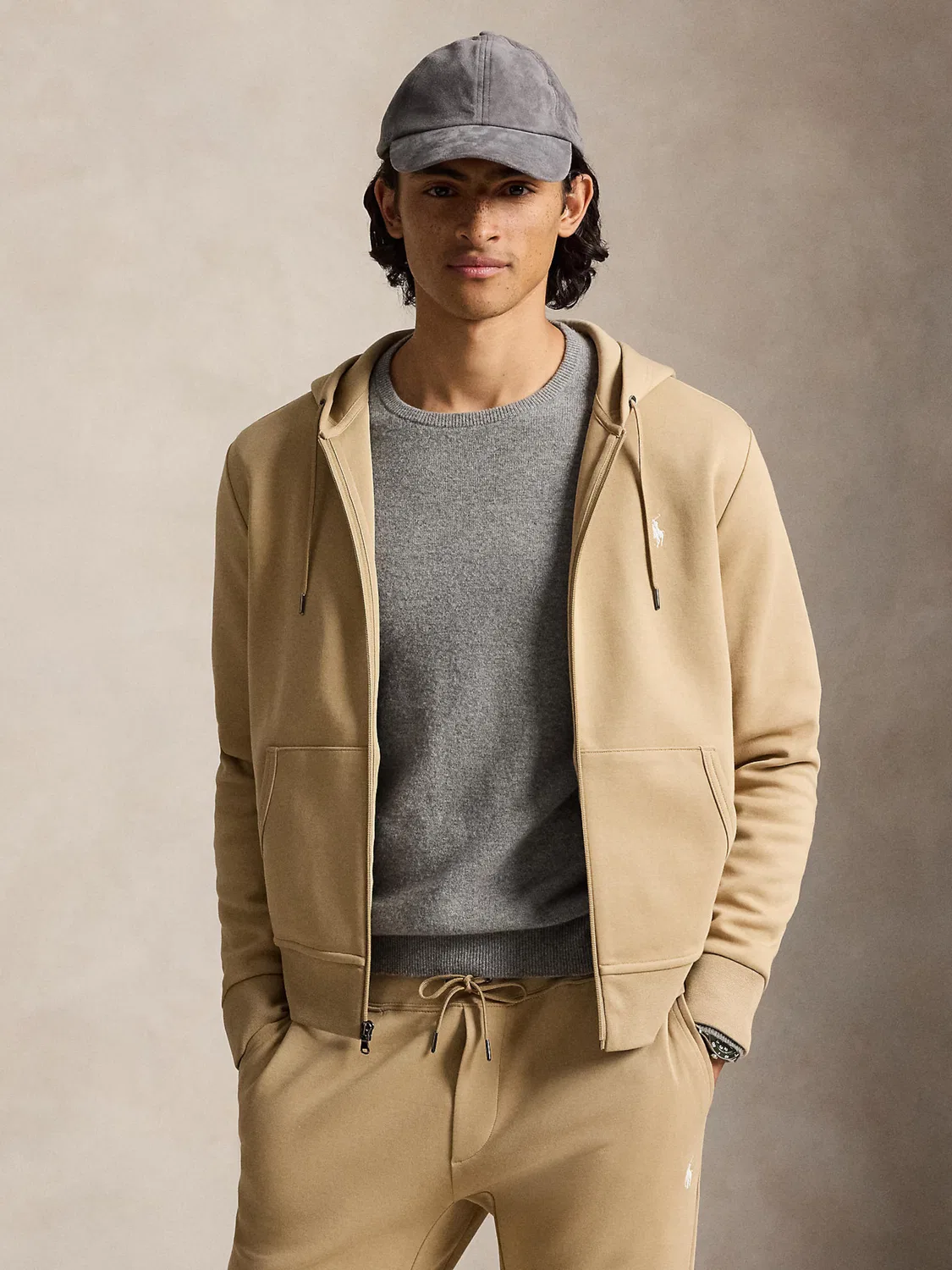 Толстовка на молнии Polo Ralph Lauren, Khaki — фото 3