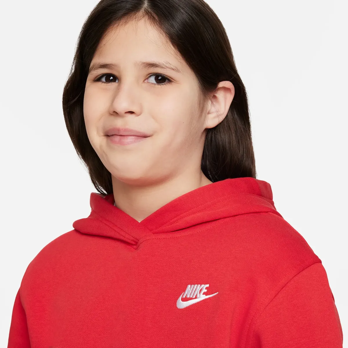 

Толстовка с капюшоном Nike Sportswear "CLUB FLEECE BIG KID'S PULLOVER HOODIE", белый