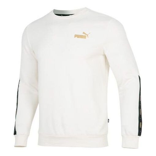 

Свитер ess metallic logo sweater 'white' Puma, белый
