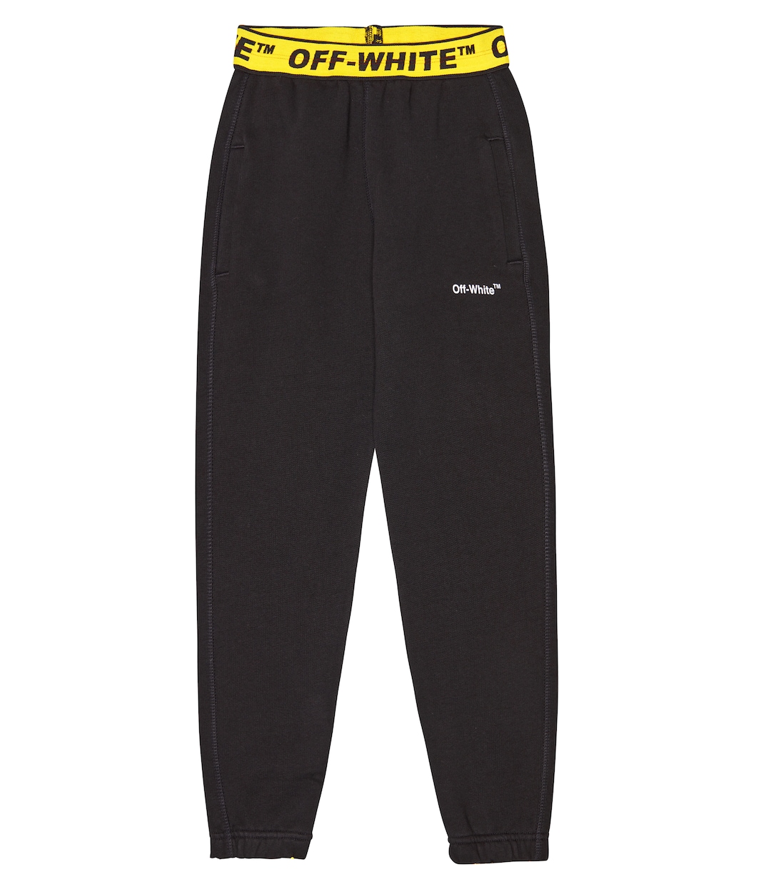 

Спортивные брюки из хлопкового джерси с логотипом Off-White Kids, Black Yellow