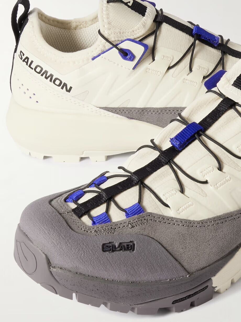 Кроссовки Alpinway Advanced из замши и рипстопа с резиновой отделкой Salomon, кремовый — фото 4