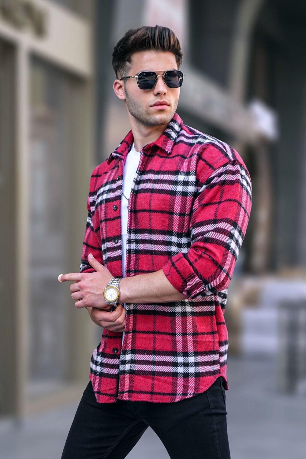 

Красная рубашка Lumberjack Regular Fit 5553 MADMEXT