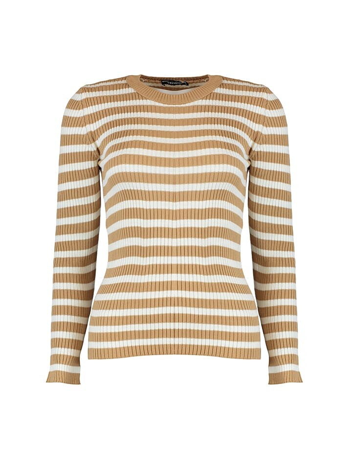 

Пуловер trendyol Pullover, цвет Camel/Weiß