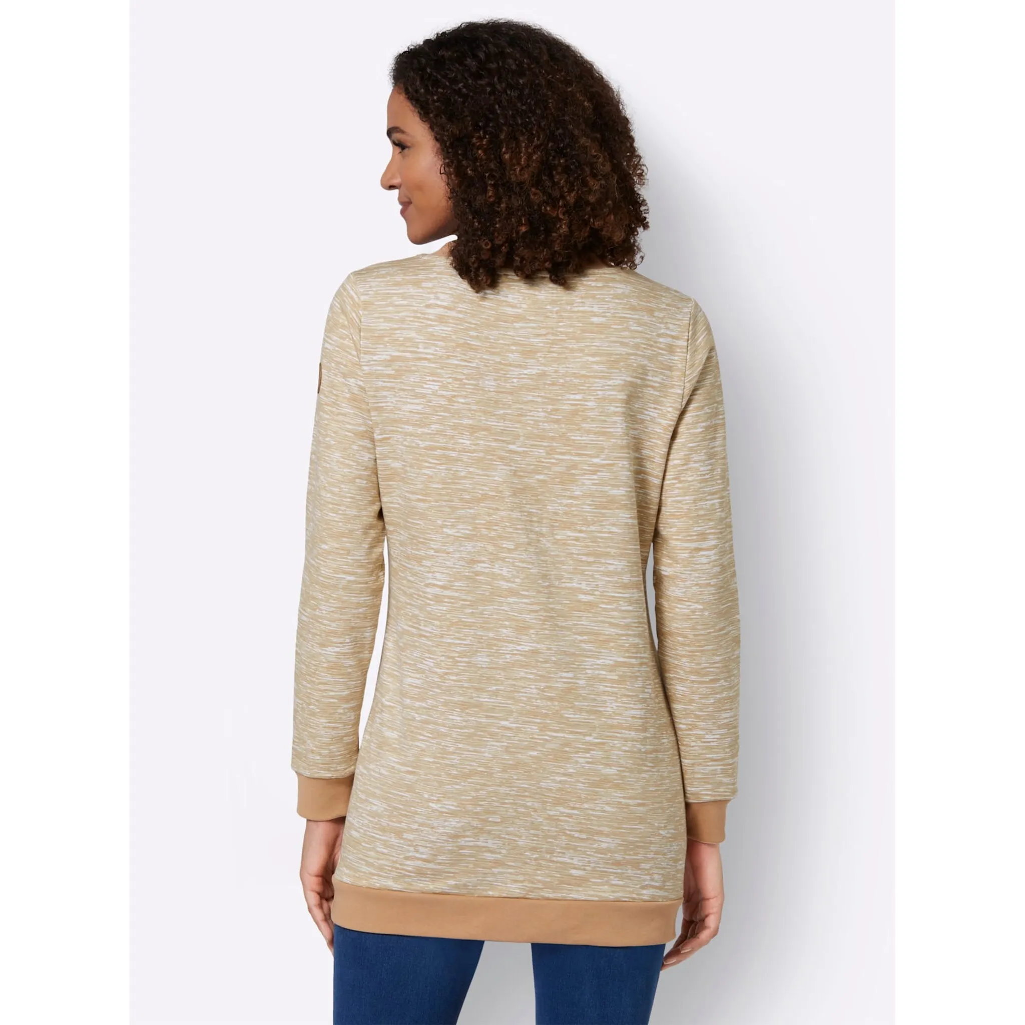 

Толстовка в стиле casual Casual Looks, цвет Marine-Weiß-Meliert
