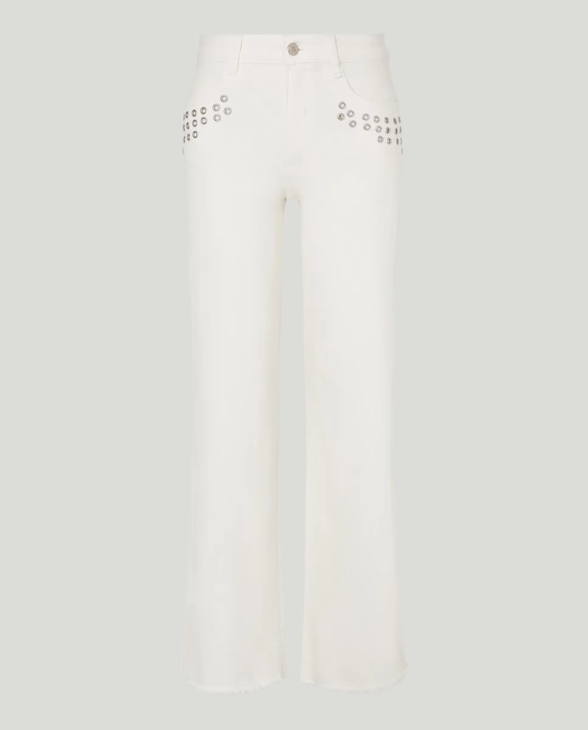 

Женские брюки wide leg с прорезями Green Coast, белый