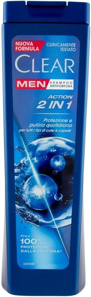 Мужской шампунь Clear Action 2-в-1 против перхоти, 12 x 225 мл Italian Gourmet E.R. — фото 2