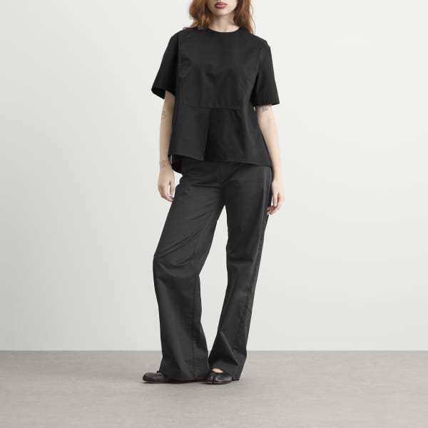 Формальный топ со складками на спине Jil Sander, черный — фото 4