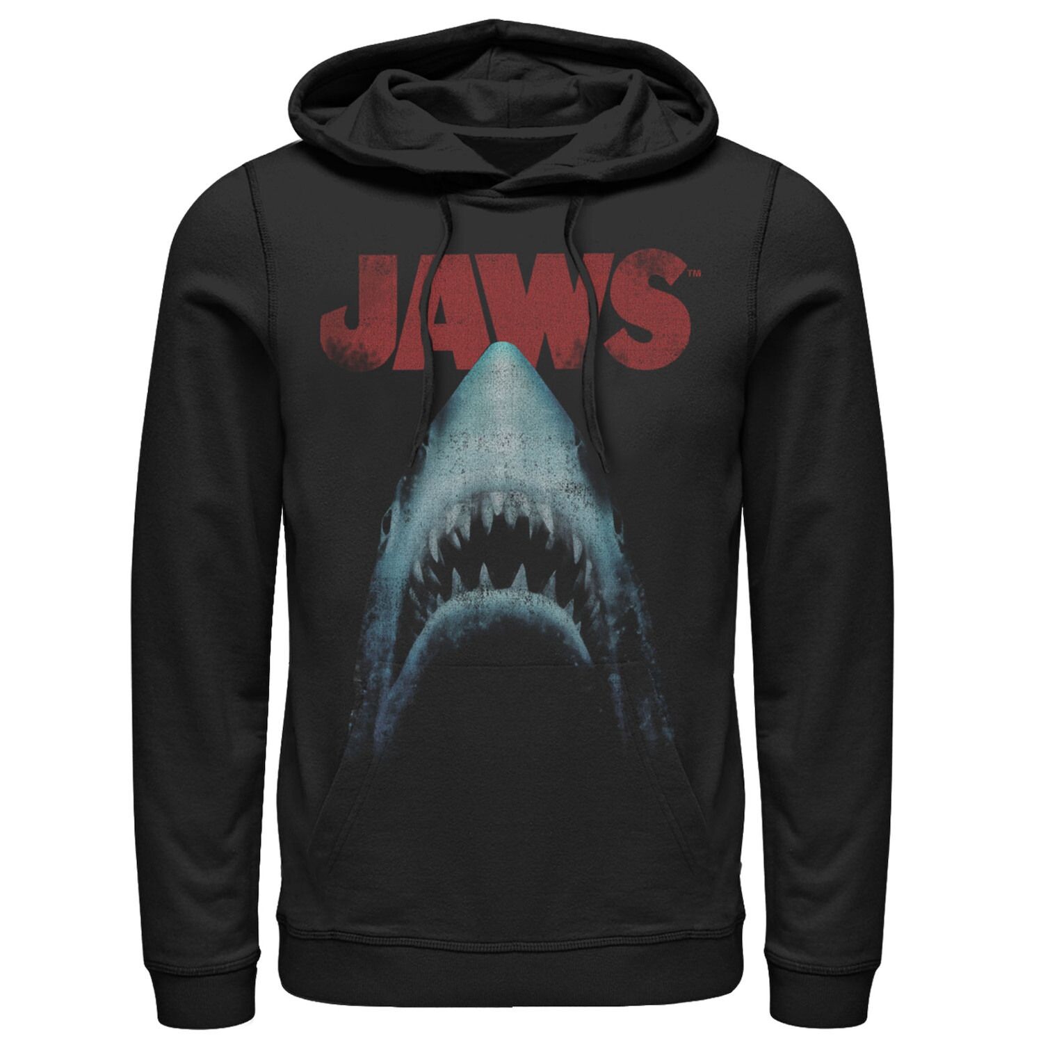 

Мужская толстовка с капюшоном и постером классического фильма Jaws крупным планом Licensed Character